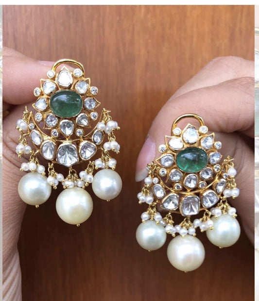 Emerald Polki Chandbalis