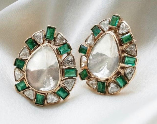 Emerald Statement Studs