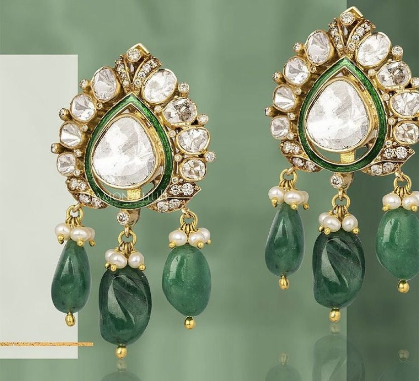 Meenakshi Polki Earrings