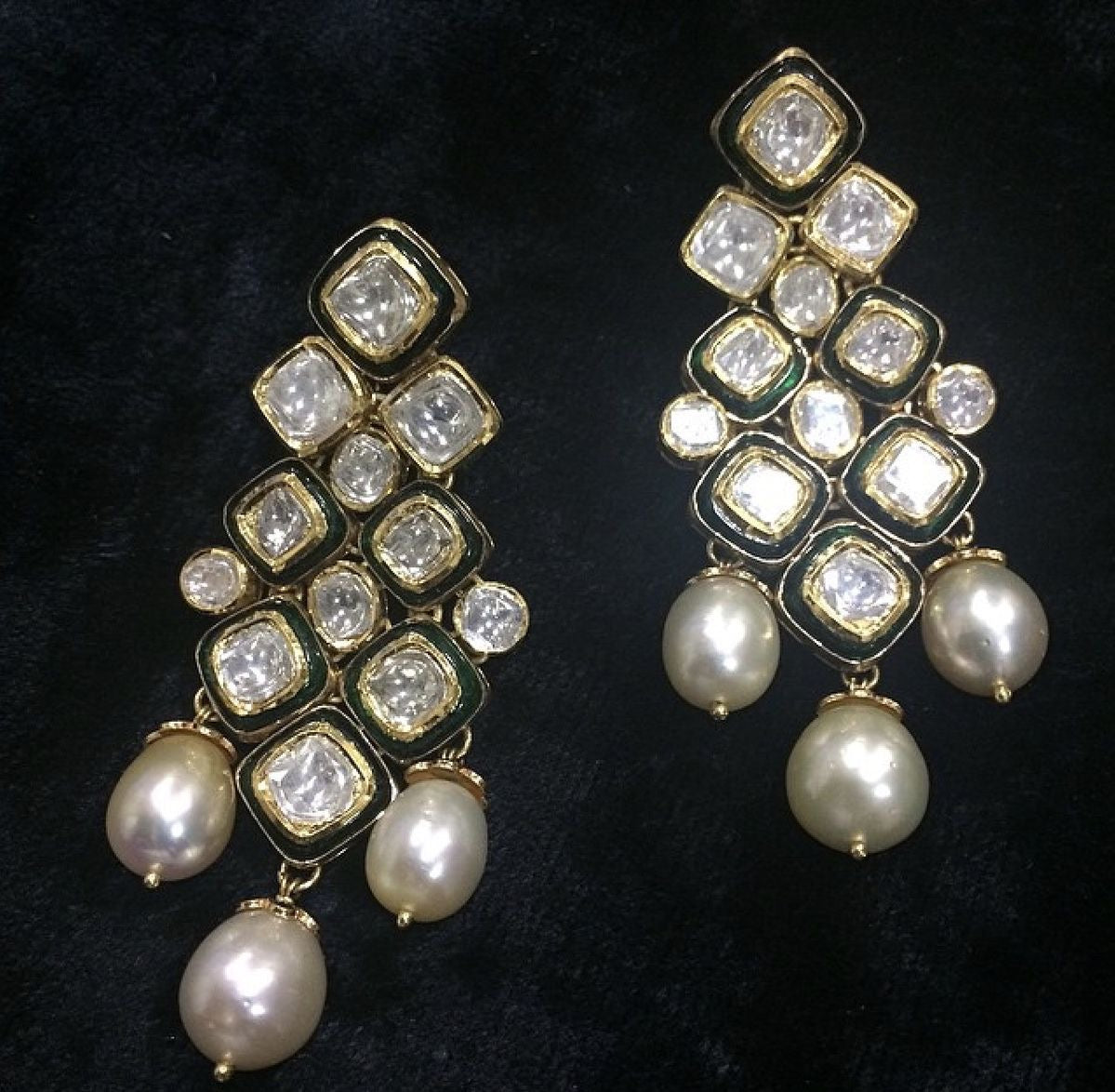 Meenakari Polki Earrings