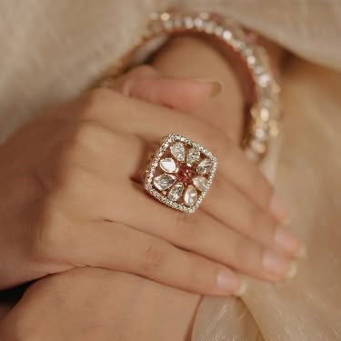 Ruby Polki Ring