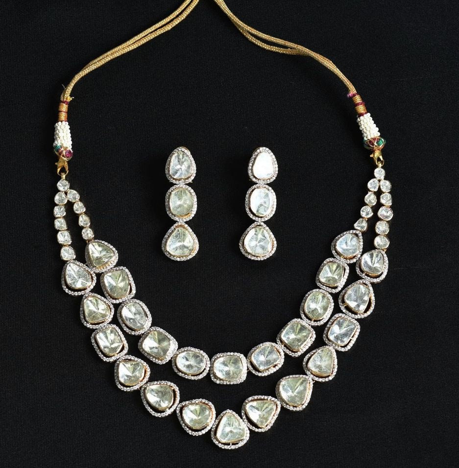 Layered Polki Necklace Set