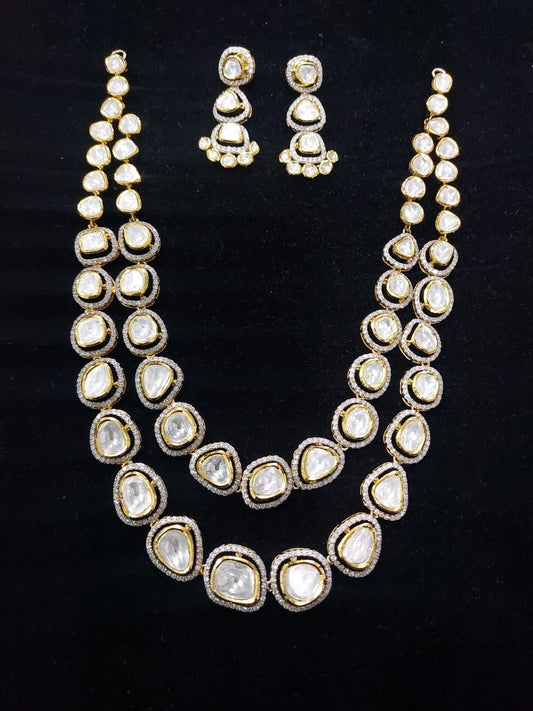 Layered Polki Necklace Set