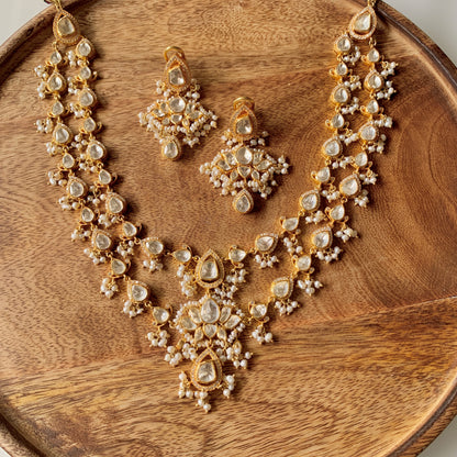 Lotus Pearl Necklace Set