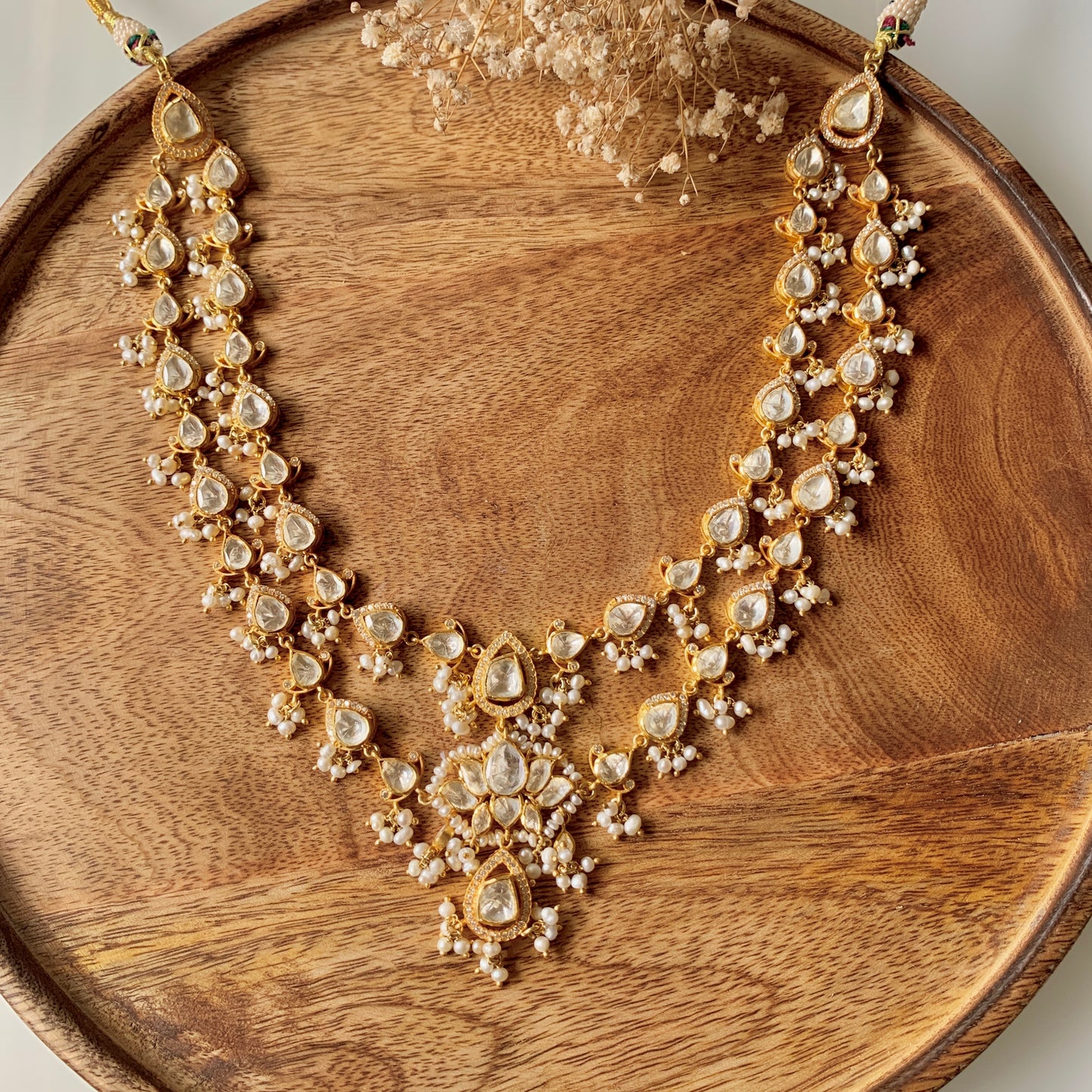 Lotus Pearl Necklace Set