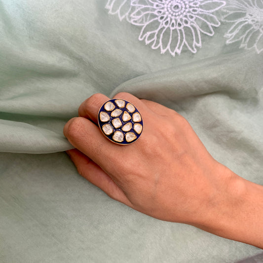 Blue Meena Ring