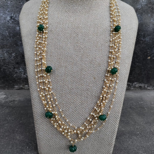 Kharbuja Long Pearl Mala