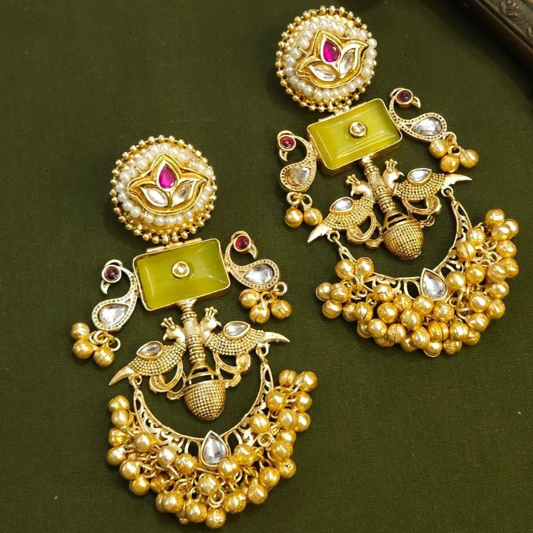 Elsie Neon Kundan Earrings