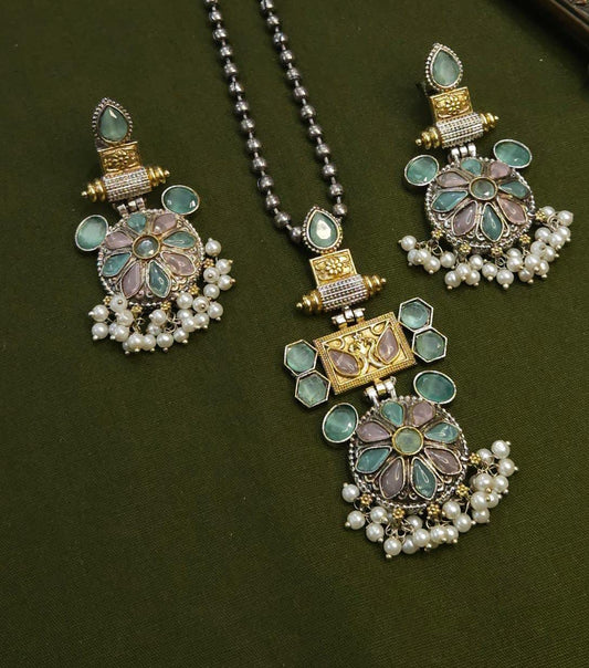 Pista Dualtone Necklace Set