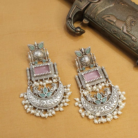 Antique Bloom Dual colour Earrings