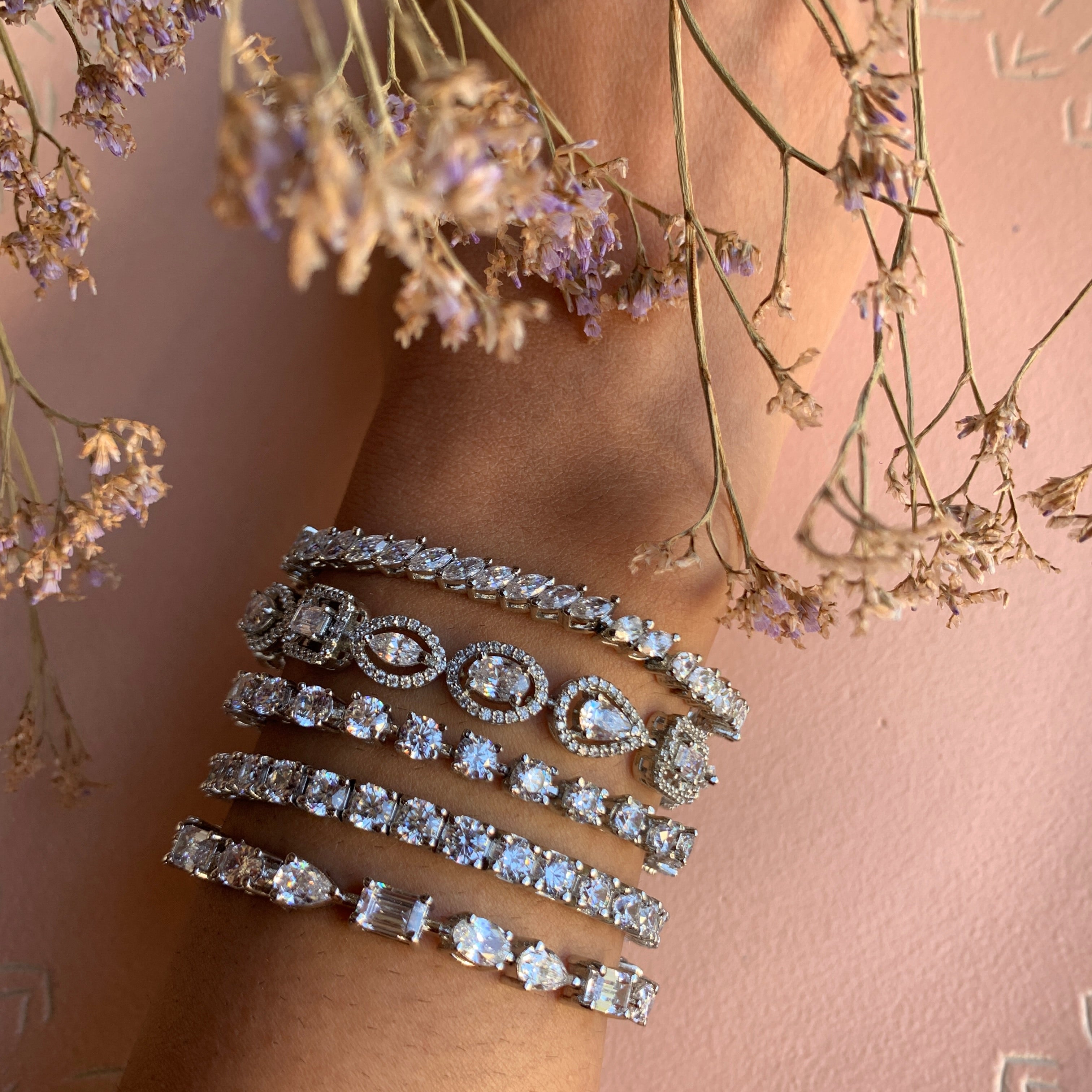 Large Bezel Diamond Bracelet - Zoe Lev Jewelry